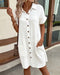 Plain shirt dress with short sleeves and button-down pockets