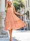 Shirley - Women's dress with bow and V-neck