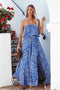 Xenia - Printed flared maxi dress