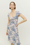 Jana - Printed flared midi dress with cutouts