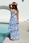 Dominic - Long dress with floral print and ruffles
