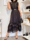 Eschten - Sleeveless, hollow-cut plain maxi dress