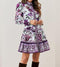 Lassia - Long-sleeved dress with shirt print