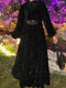 Natash - Sequin dress with long sleeves and a round neckline