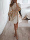 Fenja - Printed mini dress with button closure