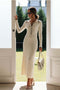 Lauren knitted midi dress with button closure and collar