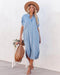 Amélie - Denim Shirt Dress with Short Sleeves