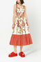 Evelyn - Printed midi dress with flared strap