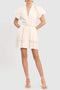 Miranda - Mini dress with embroidered V-neck
