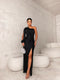 Dani | Elegant Satin Shoulder Dress for Women