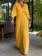 Floa - Floating ribbed dress with a V-neckline