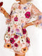Flaura - Three-dimensional floral fashion Short hip dress