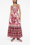 Susanne - printed maxi dress with ruffled straps