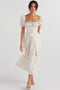 Mary - Stylish Midi Dress with Square Neckline