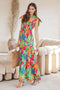Finja - printed maxi dress with ruffles and bow