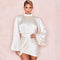 Flora - Mini party dress with high neck and balloon sleeves