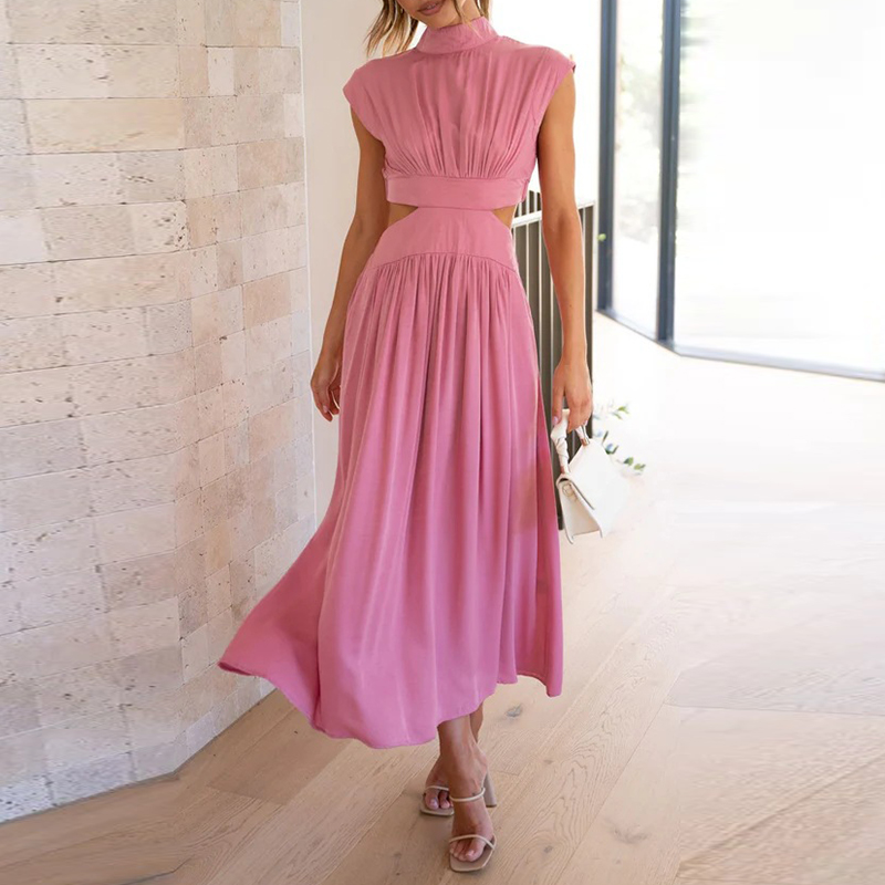 Maddison - Elegante Midi-jurk met Uitsparing in de Taille