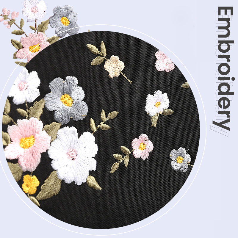 Theodora - Rugzak met Bloemenborduursel voor Reizen