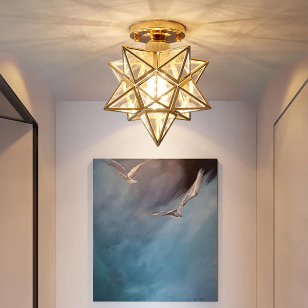 Alessa – Star Shaped Gold Ceiling Light