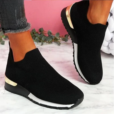 Dames sneakers zonder veters – Ademend mesh en elastische instap