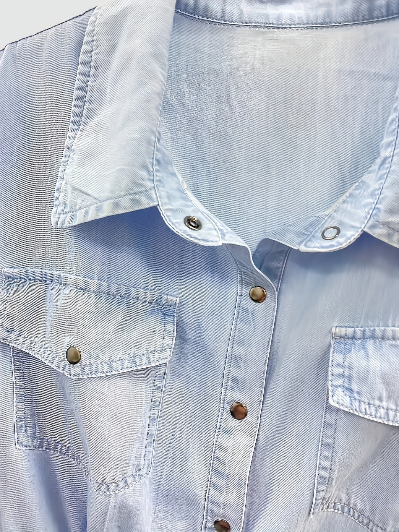 Chique denim midi-jurk met trekkoord taille
