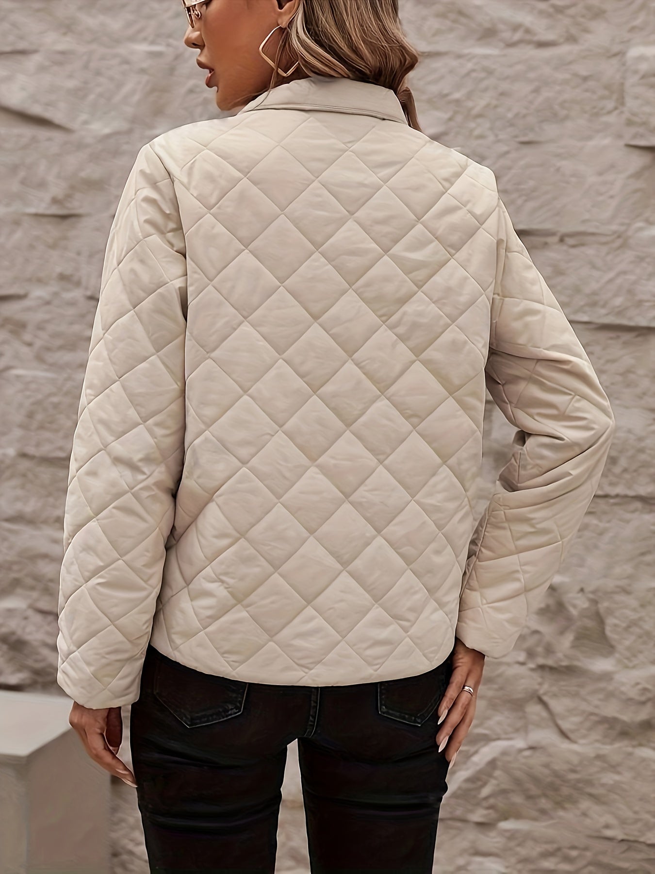 Femke | Casual jacket with zipper, solid color