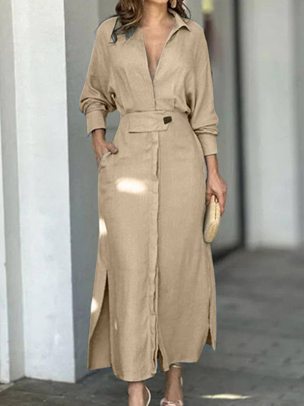 Luz - casual comfortabele jurk met split