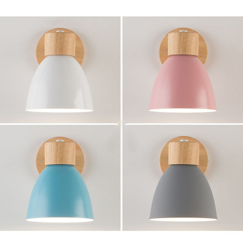 Nelvira – Minimalist Wooden Cone LED Wall Light