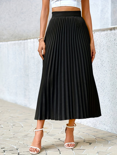 Sophie | Elegante A-lijn midi rok in solide kleur