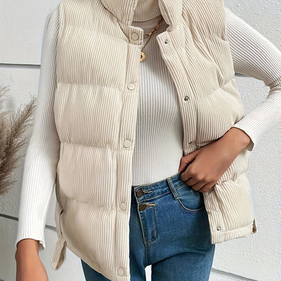 Noa | Gewatteerd corduroy gilet jack