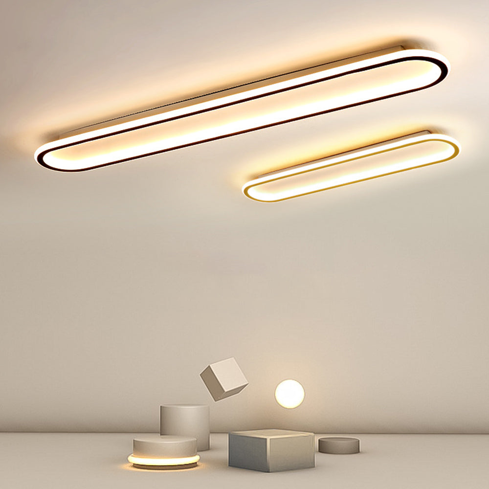 Avelon – Rectangular Ceiling Light Black & Gold for Bedroom/Living Room