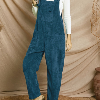 Emma | Sturdy corduroy jumpsuit with patch pockets
