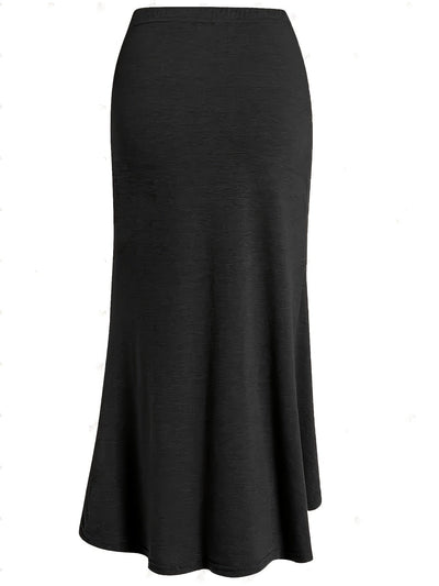 Lara | Plain casual wrap skirt with high waist