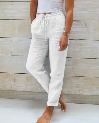Noémie - Stijlvolle Linnen Broek