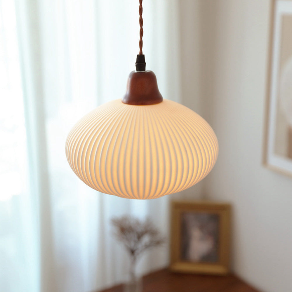 Cendian - Nordic Vintage Ceramic White Pendant Light Dining Room