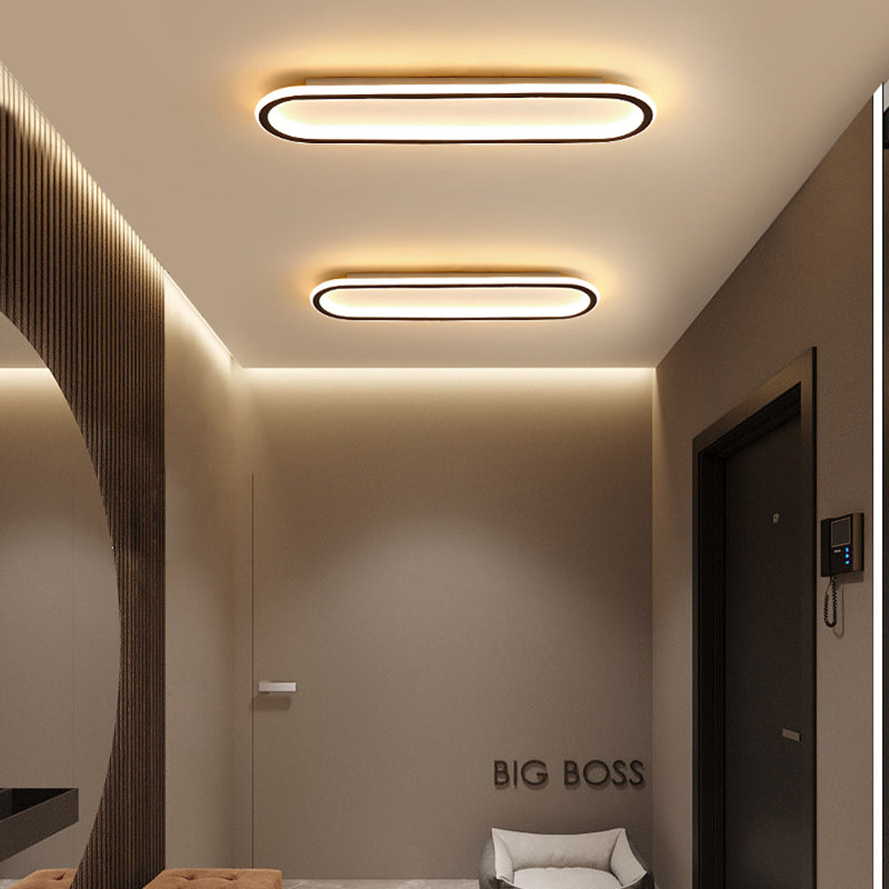 Avelon – Rectangular Ceiling Light Black & Gold for Bedroom/Living Room