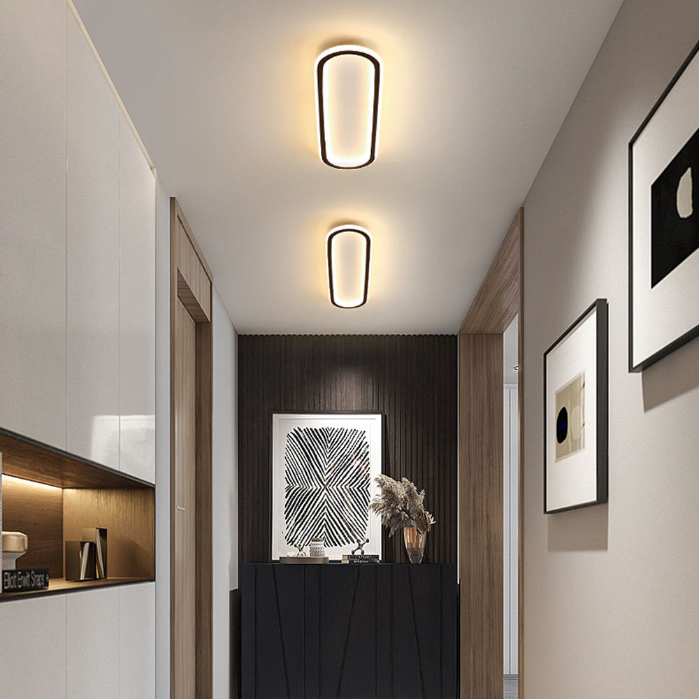 Avelon – Rectangular Ceiling Light Black & Gold for Bedroom/Living Room