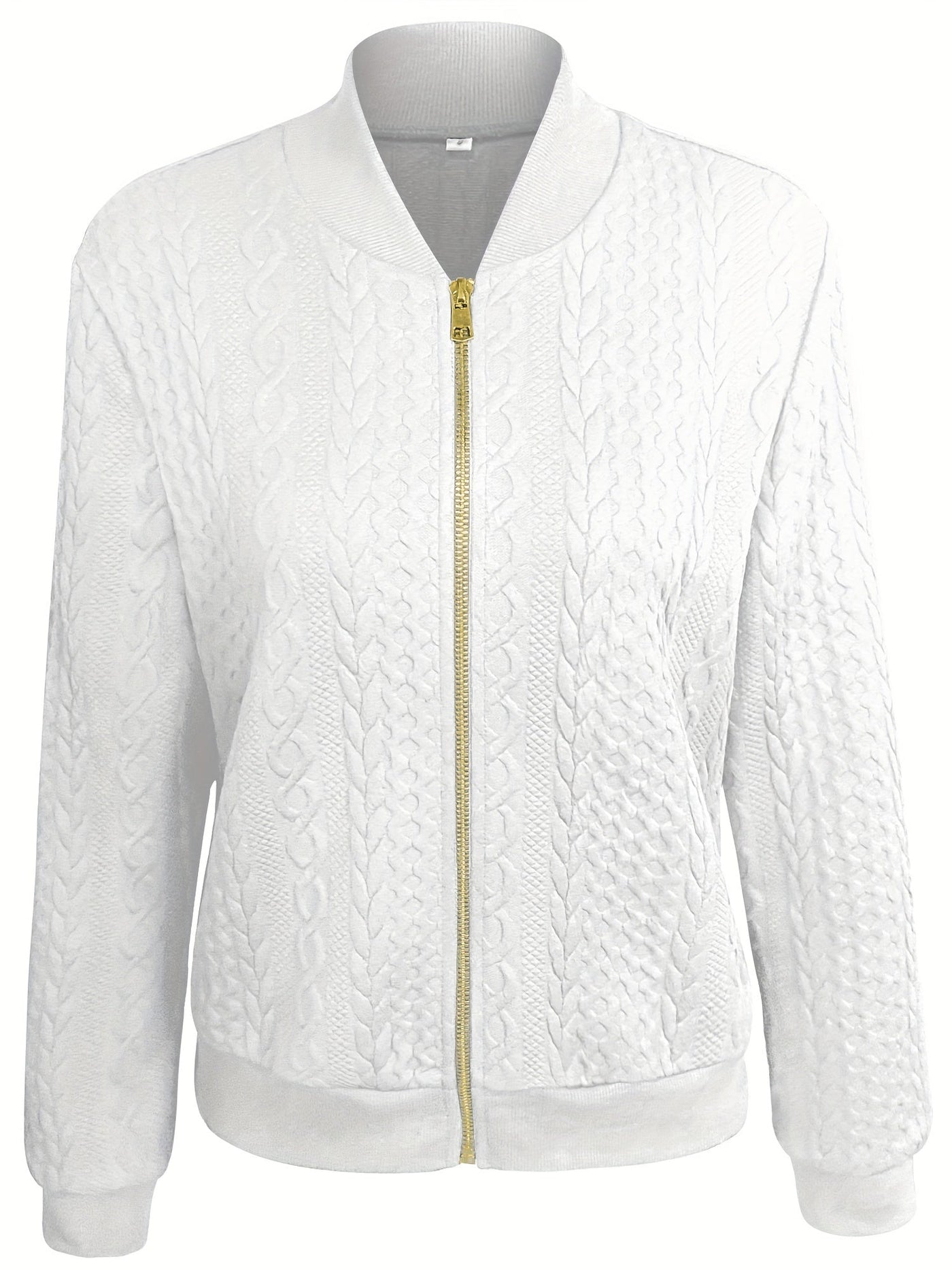 Feline | Casual bomberjack met textuur en ritssluiting