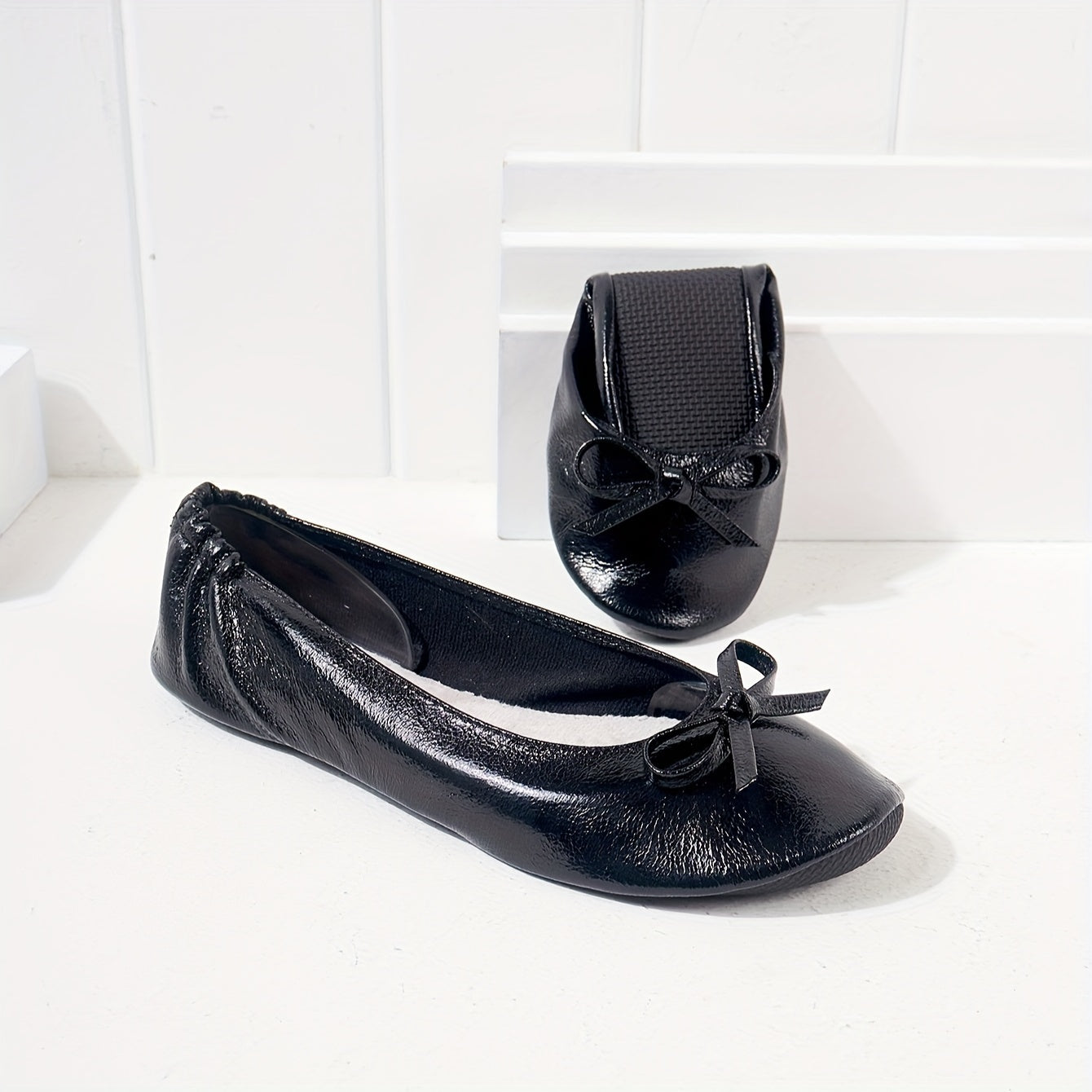 Sophie | Chique zwarte strik balletflats