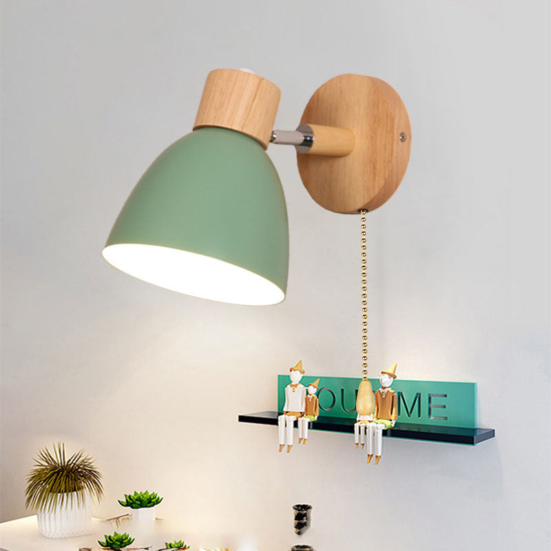 Nelvira – Minimalist Wooden Cone LED Wall Light