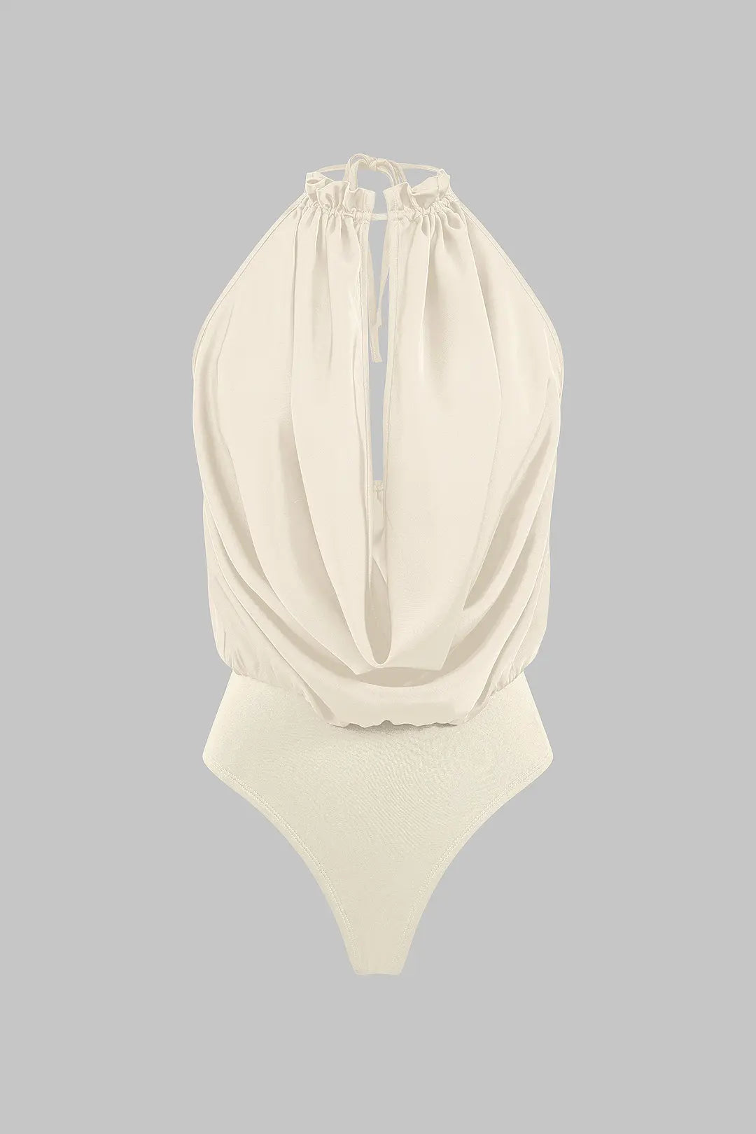 Cordelia - Elegant Satin Rugloze Dames Bodysuit
