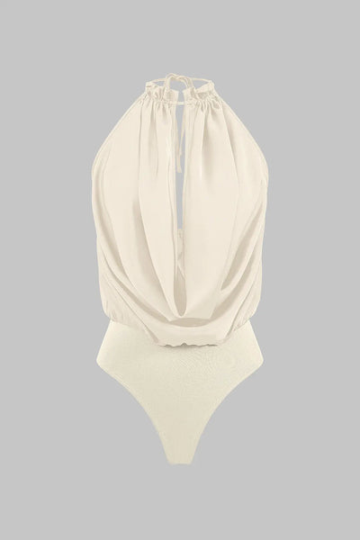 Cordelia - Elegant Satin Rugloze Dames Bodysuit
