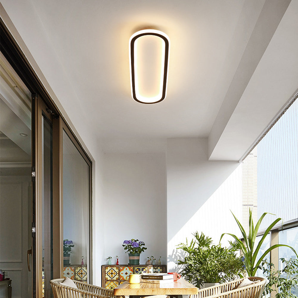 Avelon – Rectangular Ceiling Light Black & Gold for Bedroom/Living Room