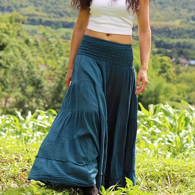 Stijlvolle maxi rok met geplooide taille