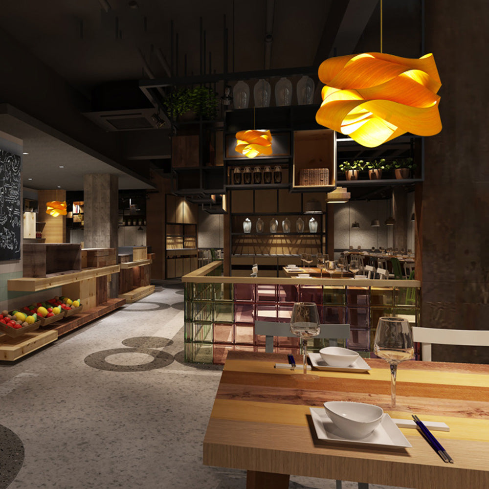 Virelune - Modern Irregular Wood Pendant Light Kitchen
