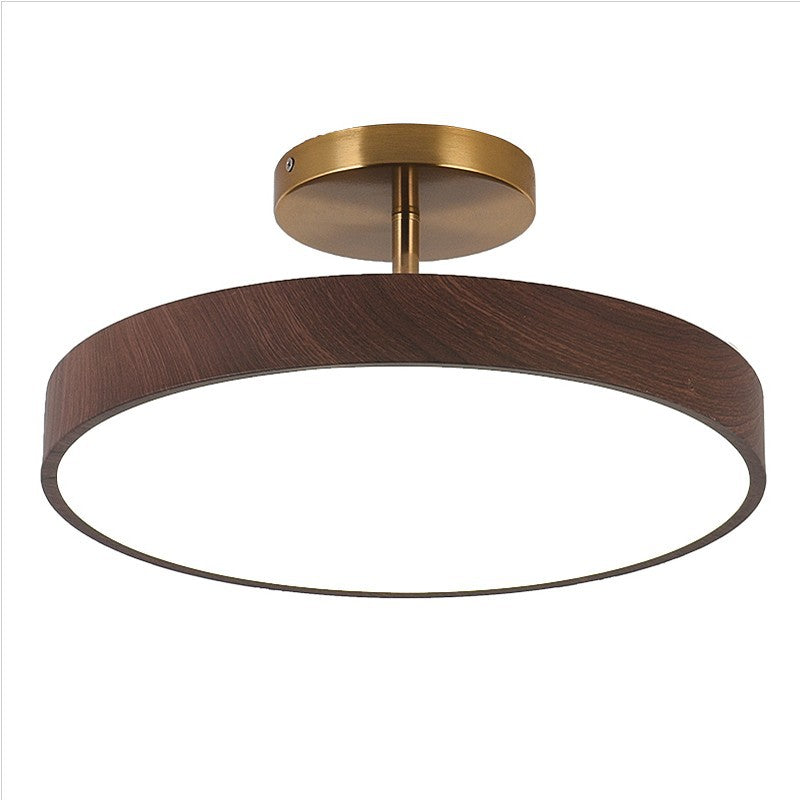 Zenoria – Japanese Wood Round LED Semi Flush Ceiling Light