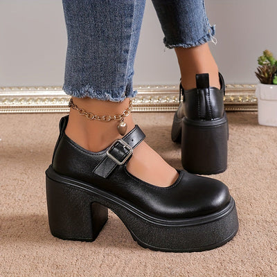 Mara | Modieuze dames pumps met hoge hak en enkelband