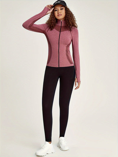 Sophie | Dames sportjack met lange mouw en streepdecoratie