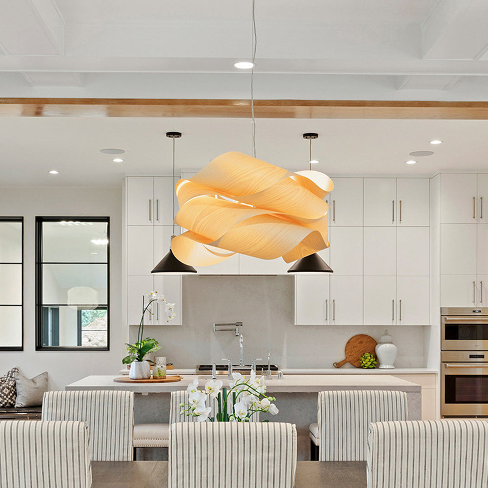 Virelune - Modern Irregular Wood Pendant Light Kitchen