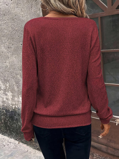 Fleur | Checked top with square neck and slit